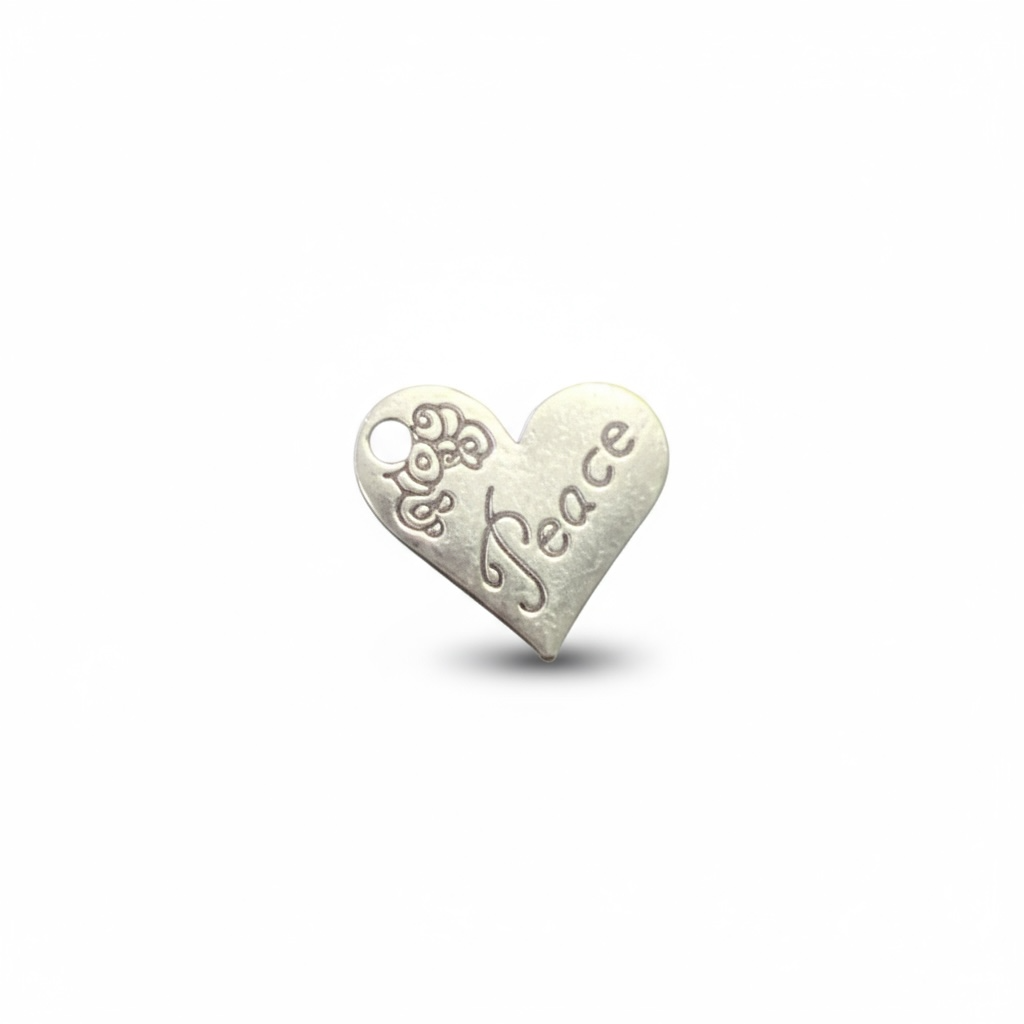 Peace Heart Charm