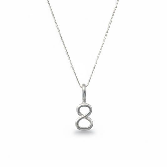 Signature 8 Necklace in Pewter