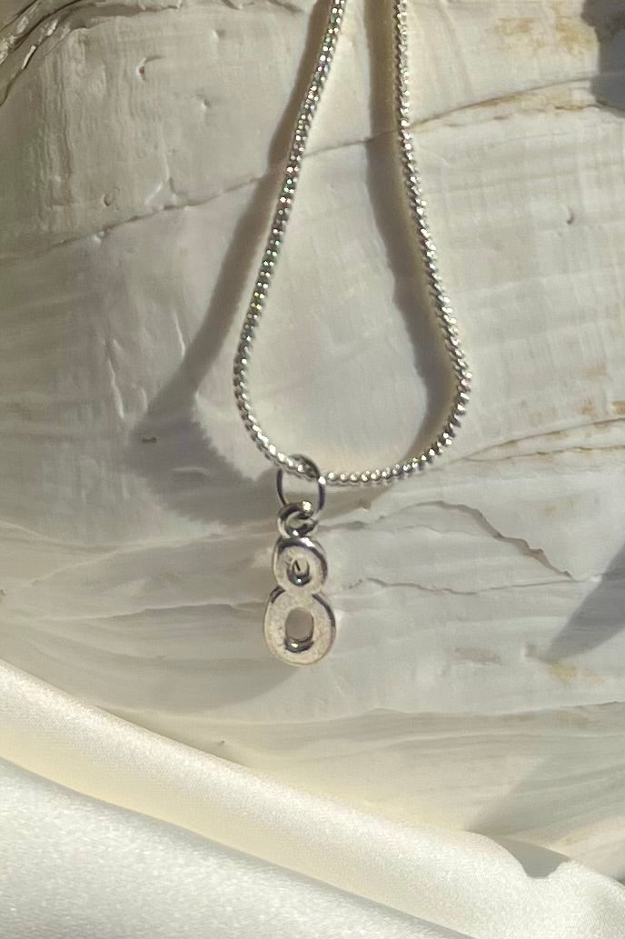 Silver Necklace with Signature 8 Charm 