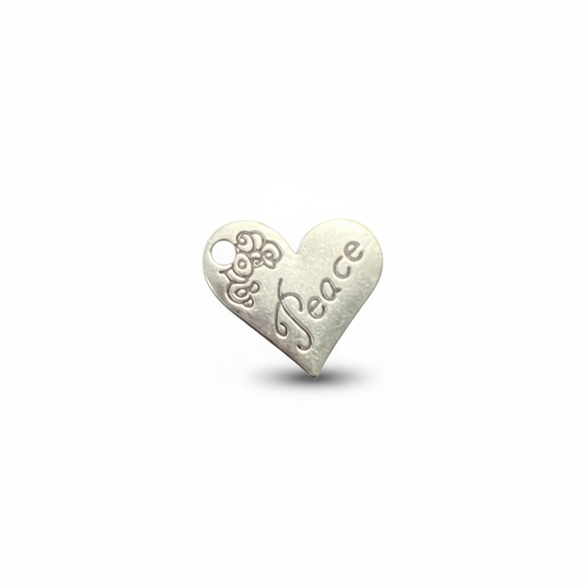 Peace Heart Charm